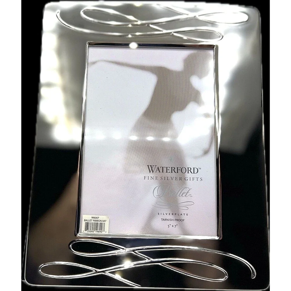 Waterford Ballet Ribbon Silver Picture Frame 4x6
